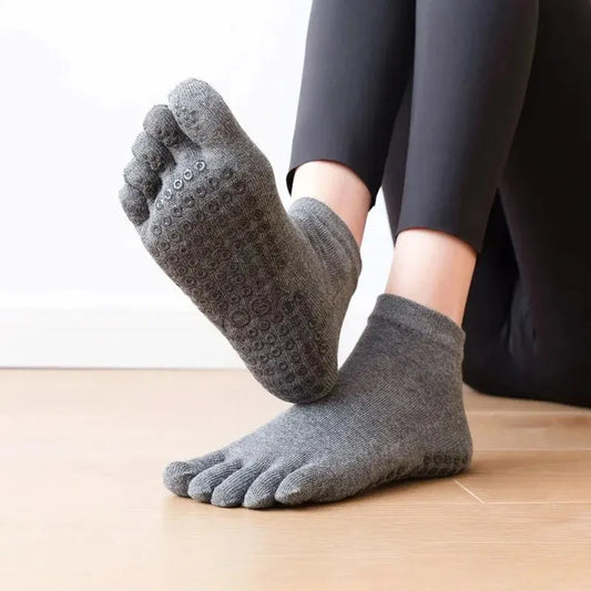 Chaussettes Pilates femmes – Cinq orteils antidérapantes