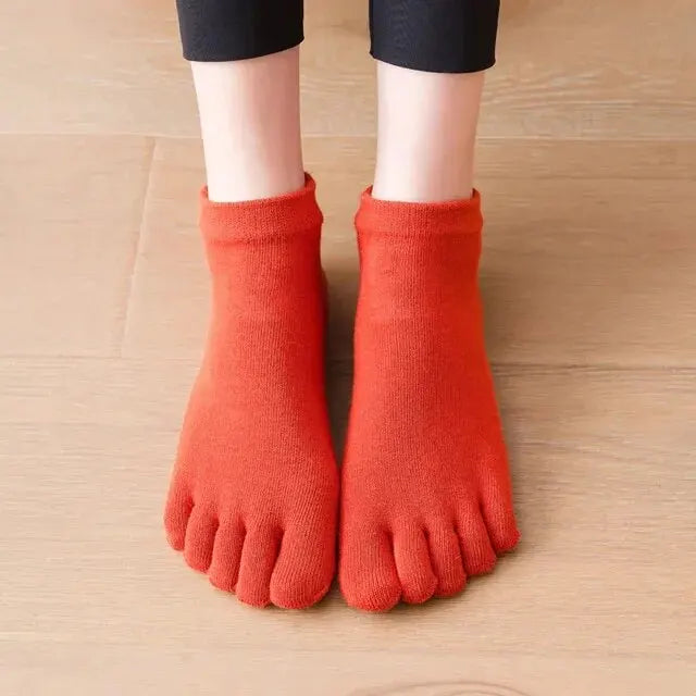 Chaussettes Pilates femmes – Cinq orteils antidérapantes