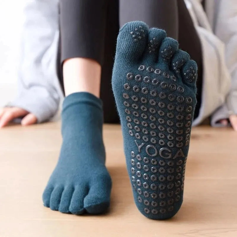 Chaussettes Pilates femmes – Cinq orteils antidérapantes