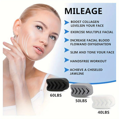 Balle Exercice Mâchoire Silicone 40/50/60 LBS – Entraîneur Facial & Mâchoire