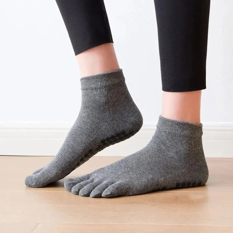 Chaussettes Pilates femmes – Cinq orteils antidérapantes