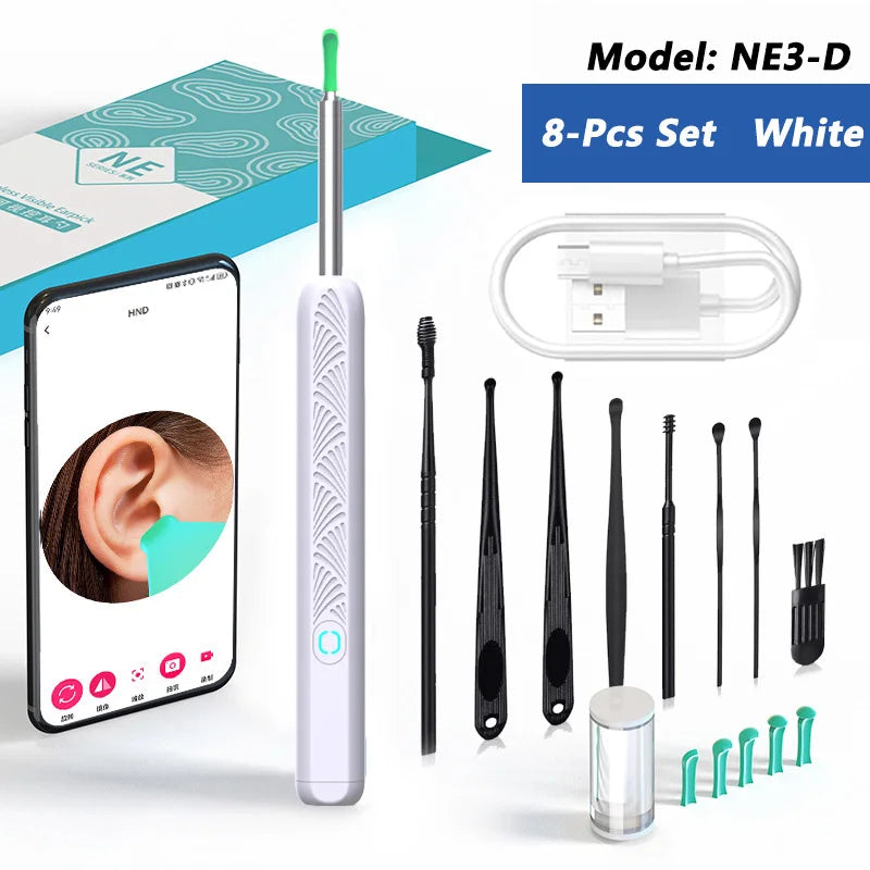 Nettoyeur d’oreille visuel avec caméra – Otoscope lumineux