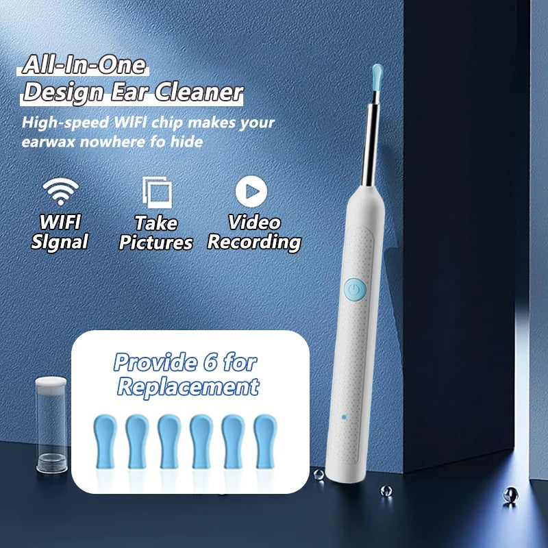 Nettoyeur d’oreille visuel avec caméra – Otoscope lumineux