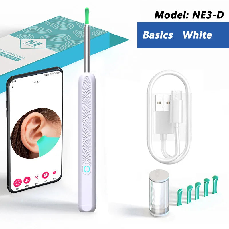 Nettoyeur d’oreille visuel avec caméra – Otoscope lumineux