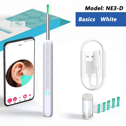 Nettoyeur d’oreille visuel avec caméra – Otoscope lumineux
