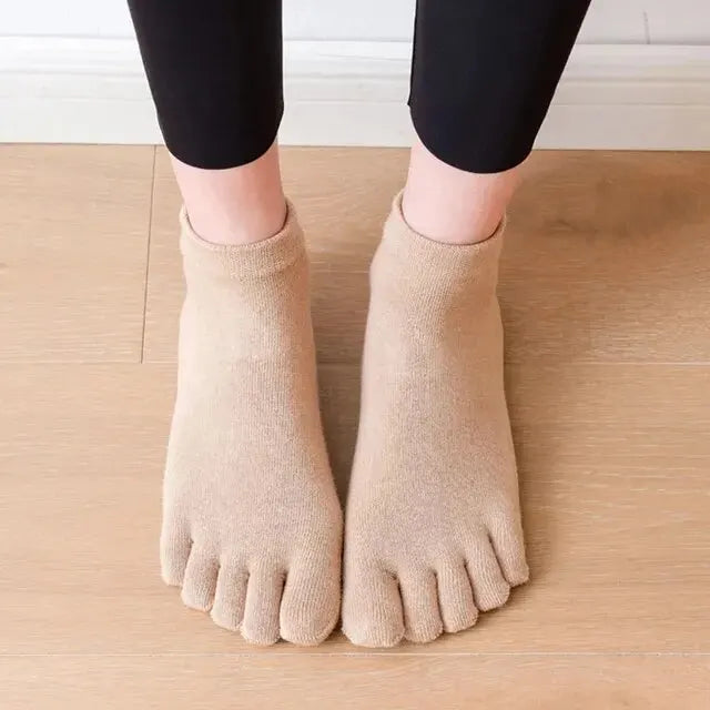 Chaussettes Pilates femmes – Cinq orteils antidérapantes