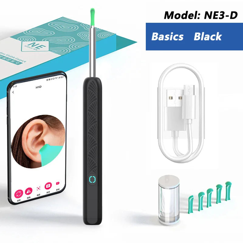 Nettoyeur d’oreille visuel avec caméra – Otoscope lumineux