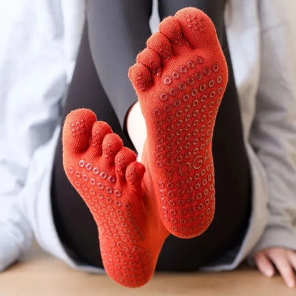 Chaussettes Pilates femmes – Cinq orteils antidérapantes