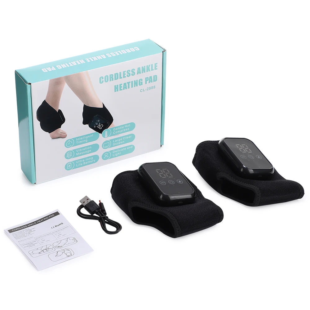 Masseur Électrique Pied & Cheville – Vibration & Chauffant, Soulagement Fasciite Plantaire